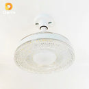 VENTILADOR DE TETO RETRATIL 80W CRYSTAL LÂMPADA 3 CORES E27 SILENCIOSO BIVOLT COM CONTROLE