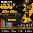 PARAFUSADEIRA FURADEIRA 48V 2 BATERIAS COM MALETA E ACESSÓRIOS COMPLETO