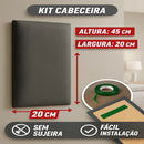 Cabeceira estofada modulada 45 × 20 cm