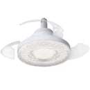 VENTILADOR DE TETO RETRATIL 80W CRYSTAL LÂMPADA 3 CORES E27 SILENCIOSO BIVOLT COM CONTROLE
