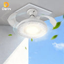 VENTILADOR DE TETO RETRATIL 80W CRYSTAL LÂMPADA 3 CORES E27 SILENCIOSO BIVOLT COM CONTROLE
